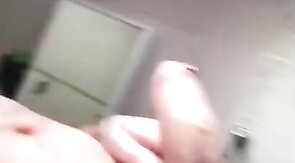 Tattooed Hunk Strokes His Big Cock Alone