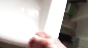 Tattooed Hunk Strokes His Big Cock Alone