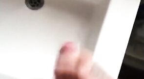 Tattooed Hunk Strokes His Big Cock Alone