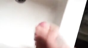 Tattooed Hunk Strokes His Big Cock Alone