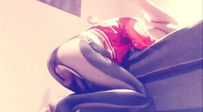 Harley Quinn Crossdresser Gives Raunchy Rimjob