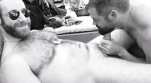 Muscular Bear John Gets Fucked at a Wild Pool Party