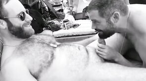 Muscular Bear John Gets Fucked at a Wild Pool Party