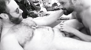 Muscular Bear John Gets Fucked at a Wild Pool Party