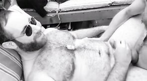 Muscular Bear John Gets Fucked at a Wild Pool Party