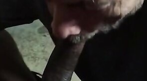 Grandpa Sucks My Interracial Dick (No Cum)