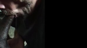 Grandpa Sucks My Interracial Dick (No Cum)