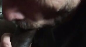 Grandpa Sucks My Interracial Dick (No Cum)