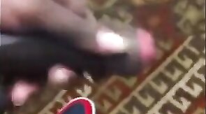 Black Amateur Strokes His Big Uncut Cock
