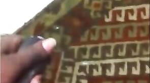 Black Amateur Strokes His Big Uncut Cock