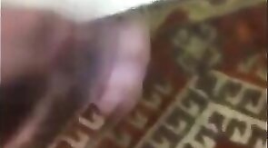 Black Amateur Strokes His Big Uncut Cock