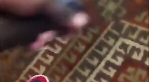 Black Amateur Strokes His Big Uncut Cock