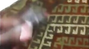 Black Amateur Strokes His Big Uncut Cock