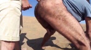 Bareback Outdoor Adventure With A Stranger On A Dune