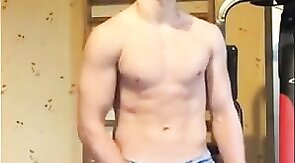 Hunky Amateur Twink Masturbating on Webcam