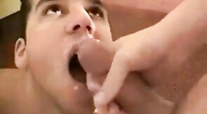 Amateur Twink Takes on Two Big Cocks for a Facial