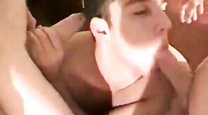 Amateur Twink Takes on Two Big Cocks for a Facial