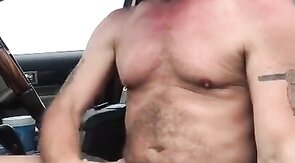 Redneck Daddy Strokes Outdoors