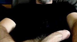 Amateur Daddy Masturbating on Webcam