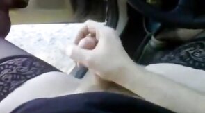 Crossdresser bear jerking off outdoors in nylons