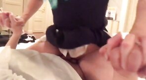 Asian Crossdresser Cums During Sex