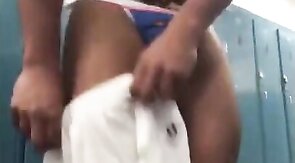 Hunk Takes Big Black Cock in the Gym