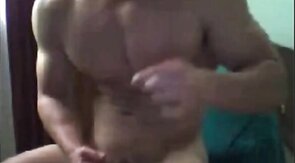 Big-Cock Guy Masturbates and Eats His Own Sperm