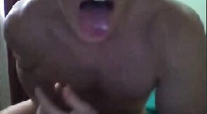 Big-Cock Guy Masturbates and Eats His Own Sperm