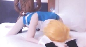 Sissy Beach Interracial Anal