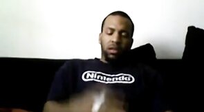 Black Guy Strokes & Cums on Cam