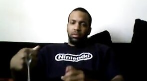 Black Guy Strokes & Cums on Cam