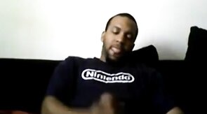 Black Guy Strokes & Cums on Cam