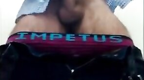 Bear Masturbates in Public Restroom and Cums