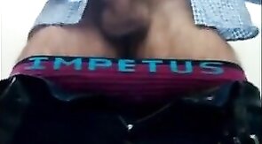 Bear Masturbates in Public Restroom and Cums