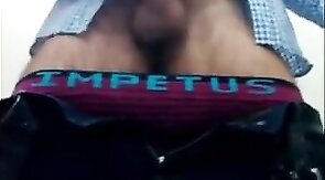 Bear Masturbates in Public Restroom and Cums