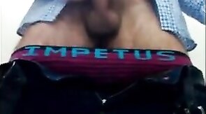 Bear Masturbates in Public Restroom and Cums