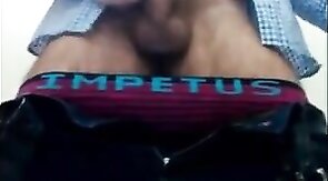 Bear Masturbates in Public Restroom and Cums