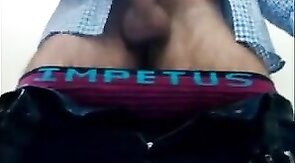 Bear Masturbates in Public Restroom and Cums