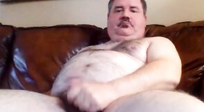 Bearded Daddy Jacks Off