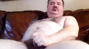 Bearded Daddy Jacks Off