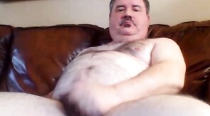 Bearded Daddy Jacks Off