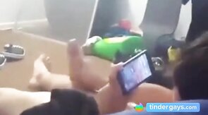 Asian Twink Cums While Watching Porn