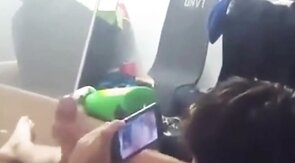 Asian Twink Cums While Watching Porn