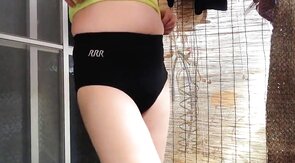 Volleyball Shorts: Asian Crossdresser Strips