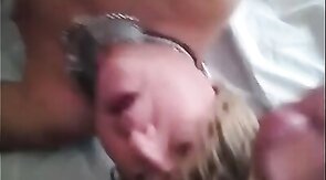 Big Black Cocks in a 3way Crossdresser Blowjob Bukkake