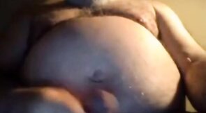Hairy NY Bear Strokes on Webcam