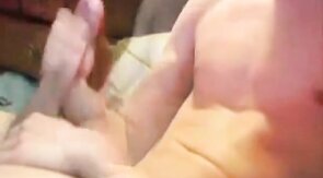 Skinny Twink Strokes His Big Cock Solo