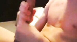 Skinny Twink Strokes His Big Cock Solo