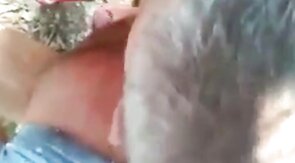 Mature Gay Bear Blowjob in the Woods