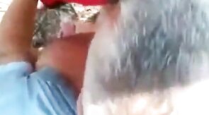 Mature Gay Bear Blowjob in the Woods
